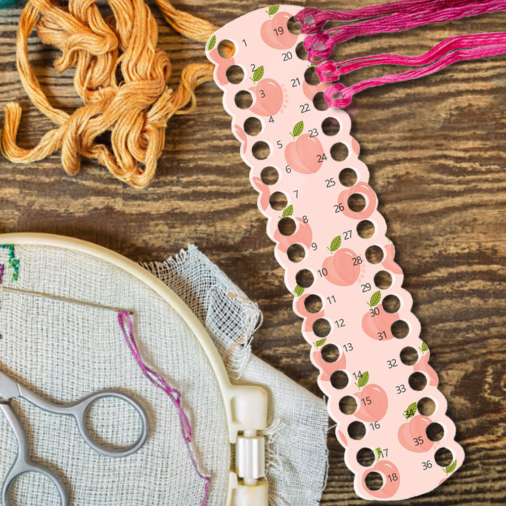 Acrylic Cross Stitch Row Line Board Cartoon Pattern Art Accessory (Peach)