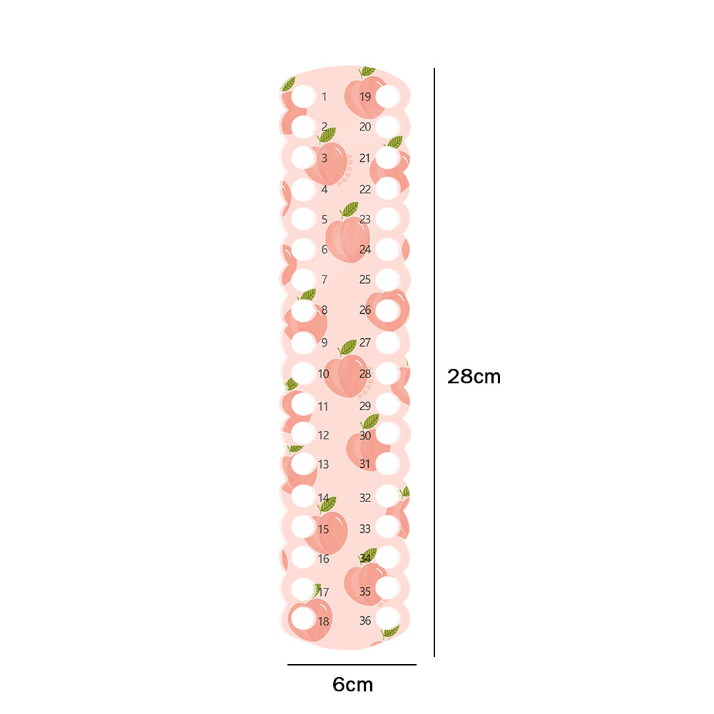 Acrylic Cross Stitch Row Line Board Cartoon Pattern Art Accessory (Peach)