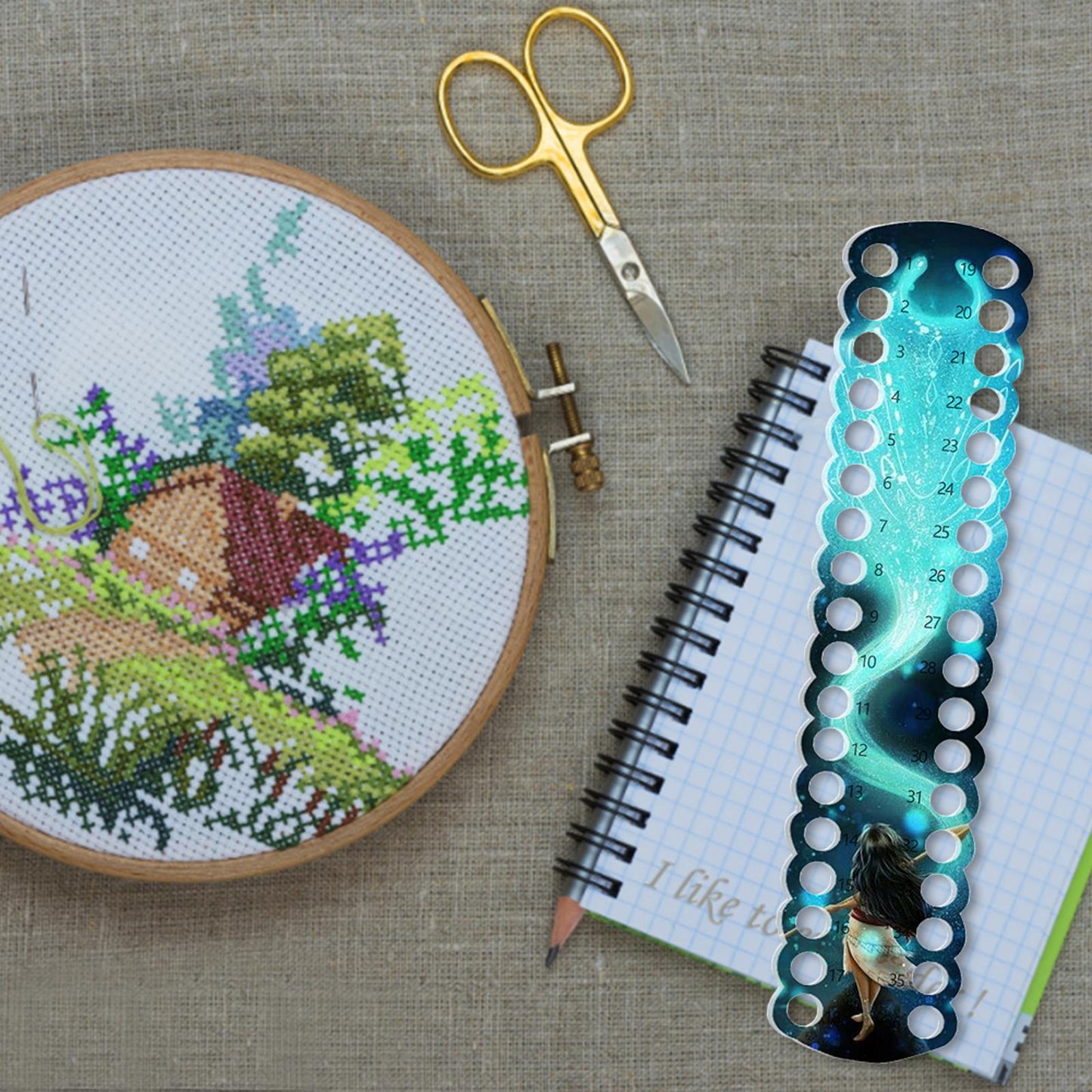 Acrylic Cross Stitch Row Line Board Cartoon Pattern Art Accessory (Princess3)