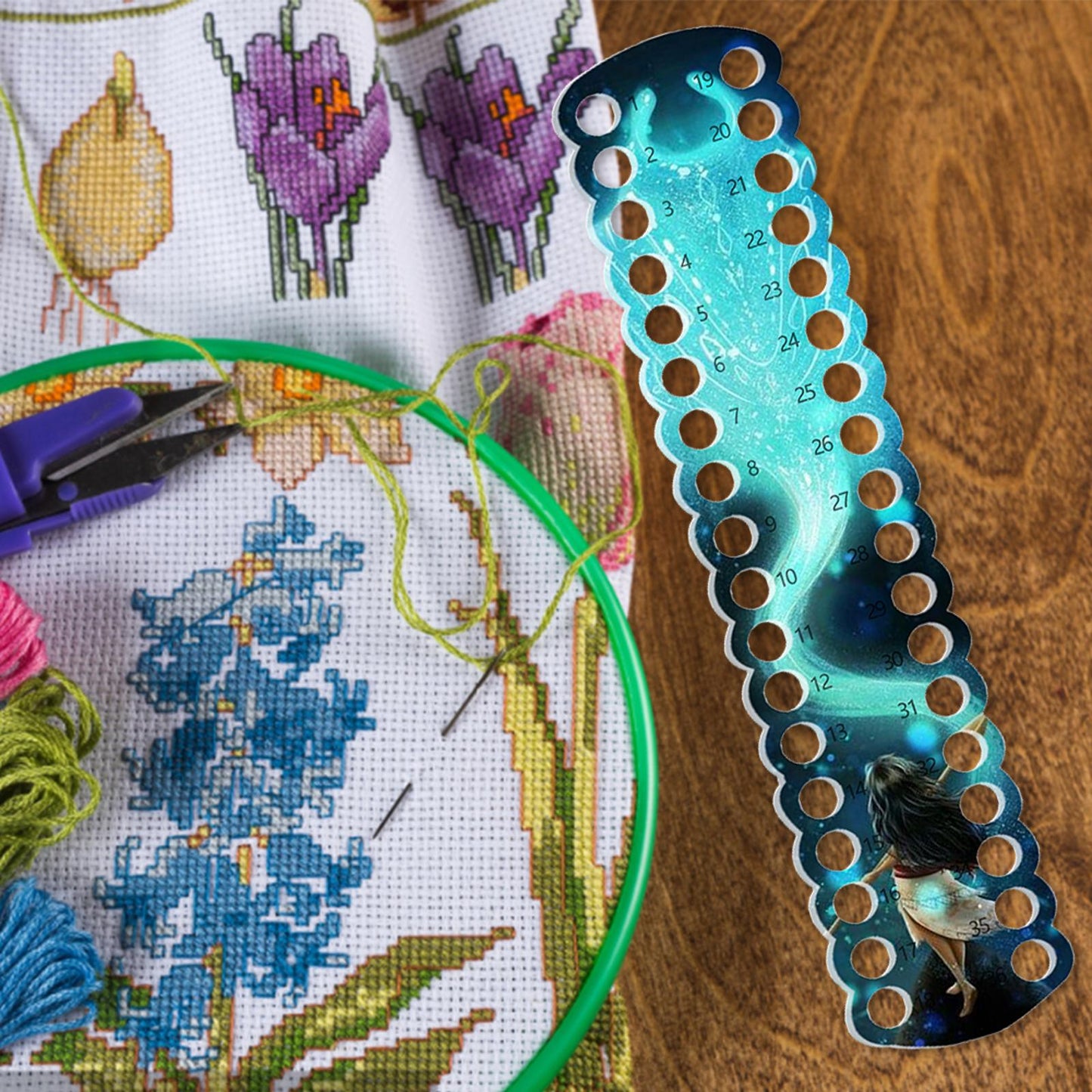 Acrylic Cross Stitch Row Line Board Cartoon Pattern Art Accessory (Princess3)