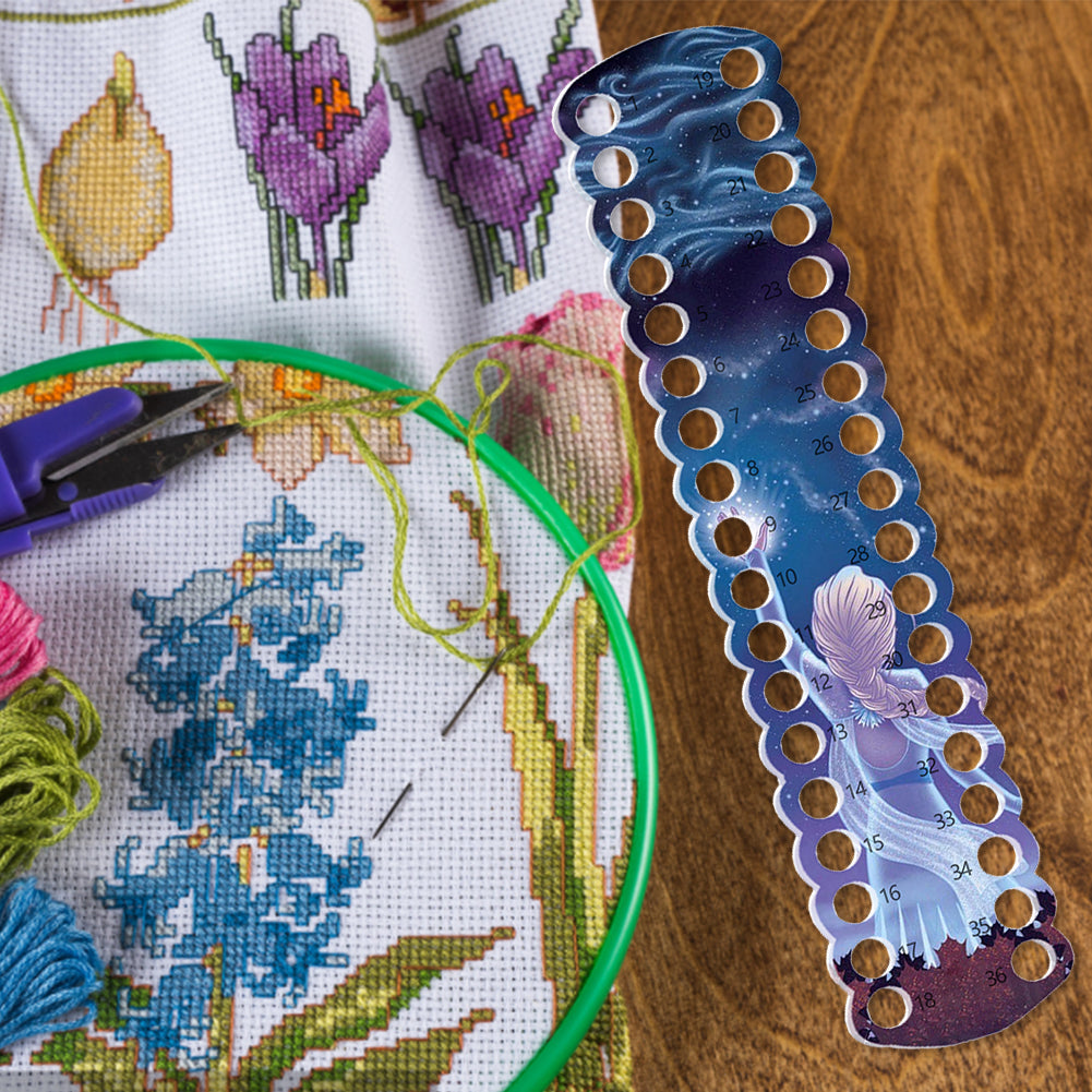 Acrylic Cross Stitch Row Line Board Cartoon Pattern Art Accessory (Frozen)