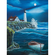 Load image into Gallery viewer, Seaside Lighthouse 30*40CM(Canvas) Full Round Drill Diamond Painting
