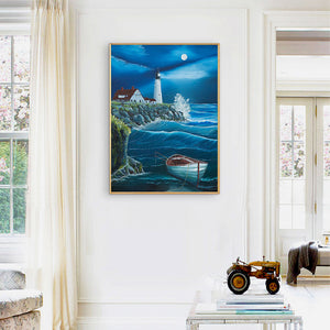Seaside Lighthouse 30*40CM(Canvas) Full Round Drill Diamond Painting