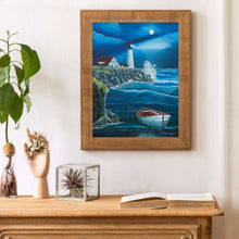 Load image into Gallery viewer, Seaside Lighthouse 30*40CM(Canvas) Full Round Drill Diamond Painting

