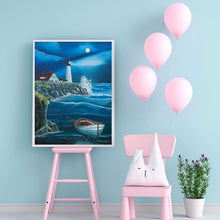 Load image into Gallery viewer, Seaside Lighthouse 30*40CM(Canvas) Full Round Drill Diamond Painting
