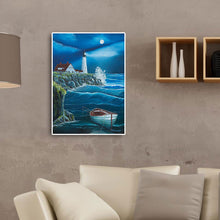 Load image into Gallery viewer, Seaside Lighthouse 30*40CM(Canvas) Full Round Drill Diamond Painting

