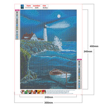 Load image into Gallery viewer, Seaside Lighthouse 30*40CM(Canvas) Full Round Drill Diamond Painting
