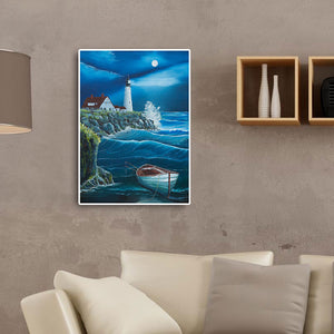 Seaside Lighthouse 30*40CM(Canvas) Full Round Drill Diamond Painting