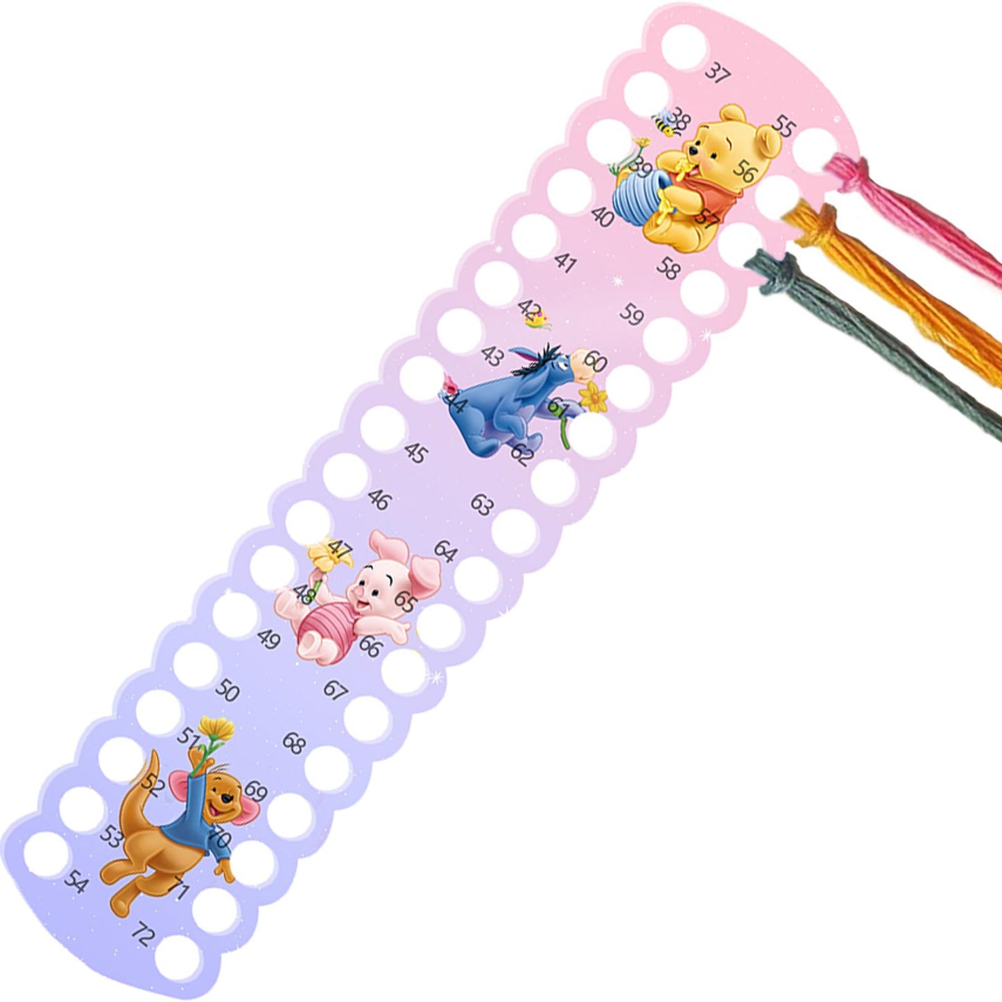 Cartoon Bear Embroidery Floss Organizer Cross Stitch Thread Holder Board