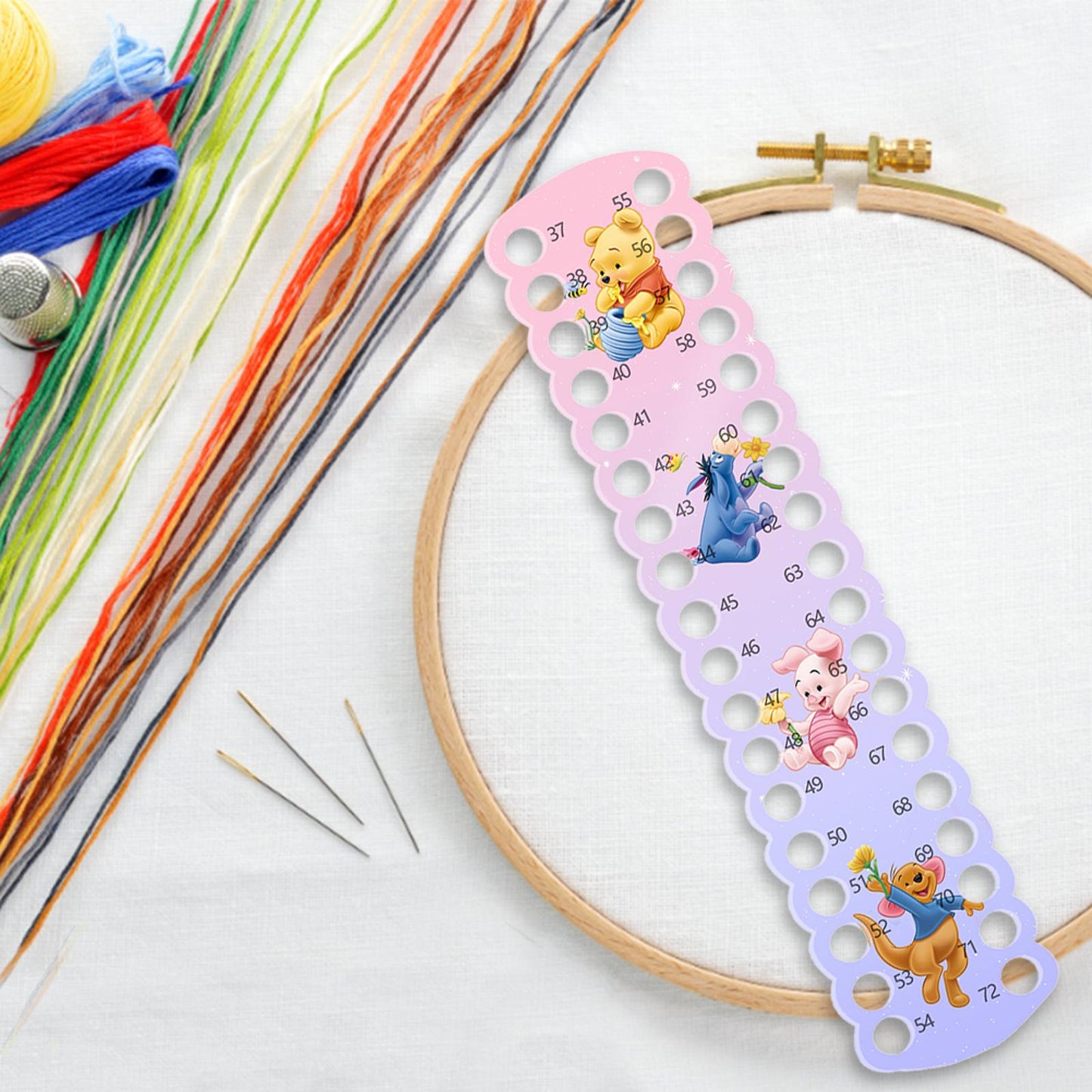 Cartoon Bear Embroidery Floss Organizer Cross Stitch Thread Holder Board