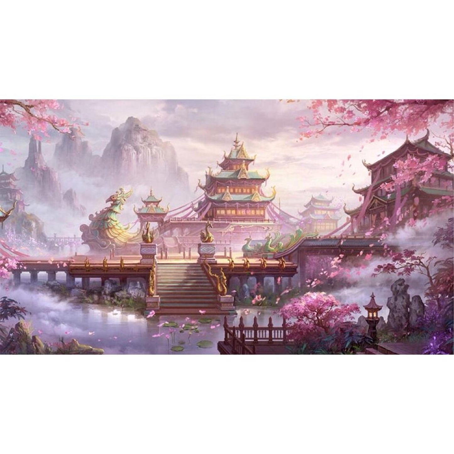 Ethereal Land - Full 11CT Stamped Cross Stitch 45x80CM - Yishu