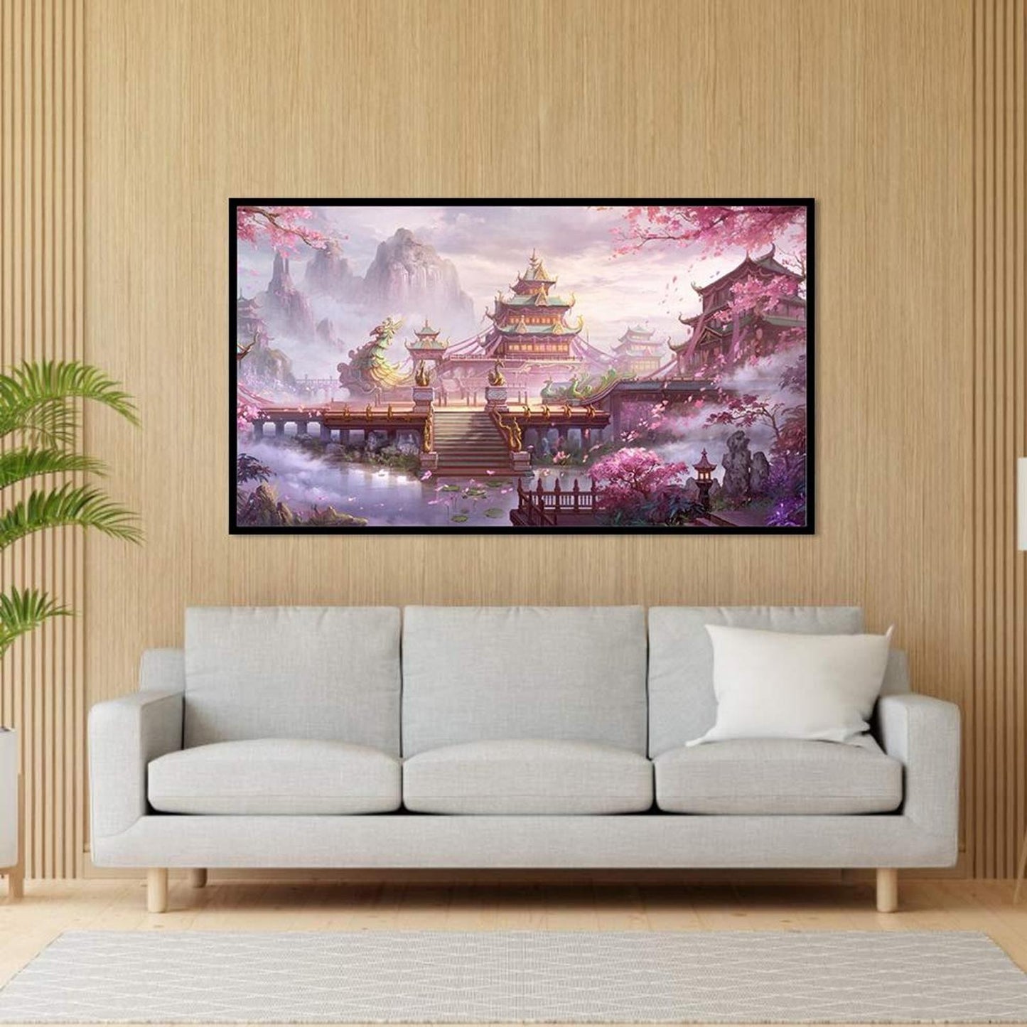 Ethereal Land - Full 11CT Stamped Cross Stitch 45x80CM - Yishu