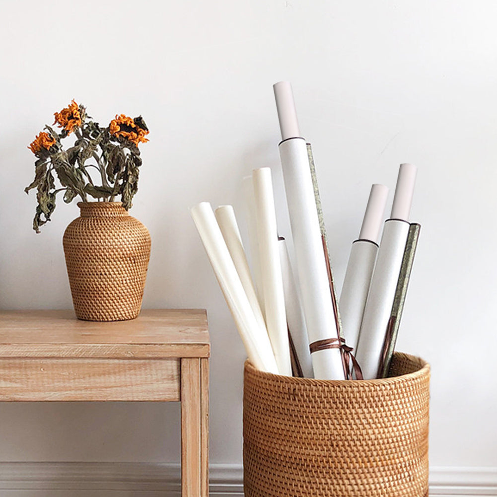 2PCS PVC Cross Stitch Scroll Rods Sticks  Rolling Tube for Storage (50CM)