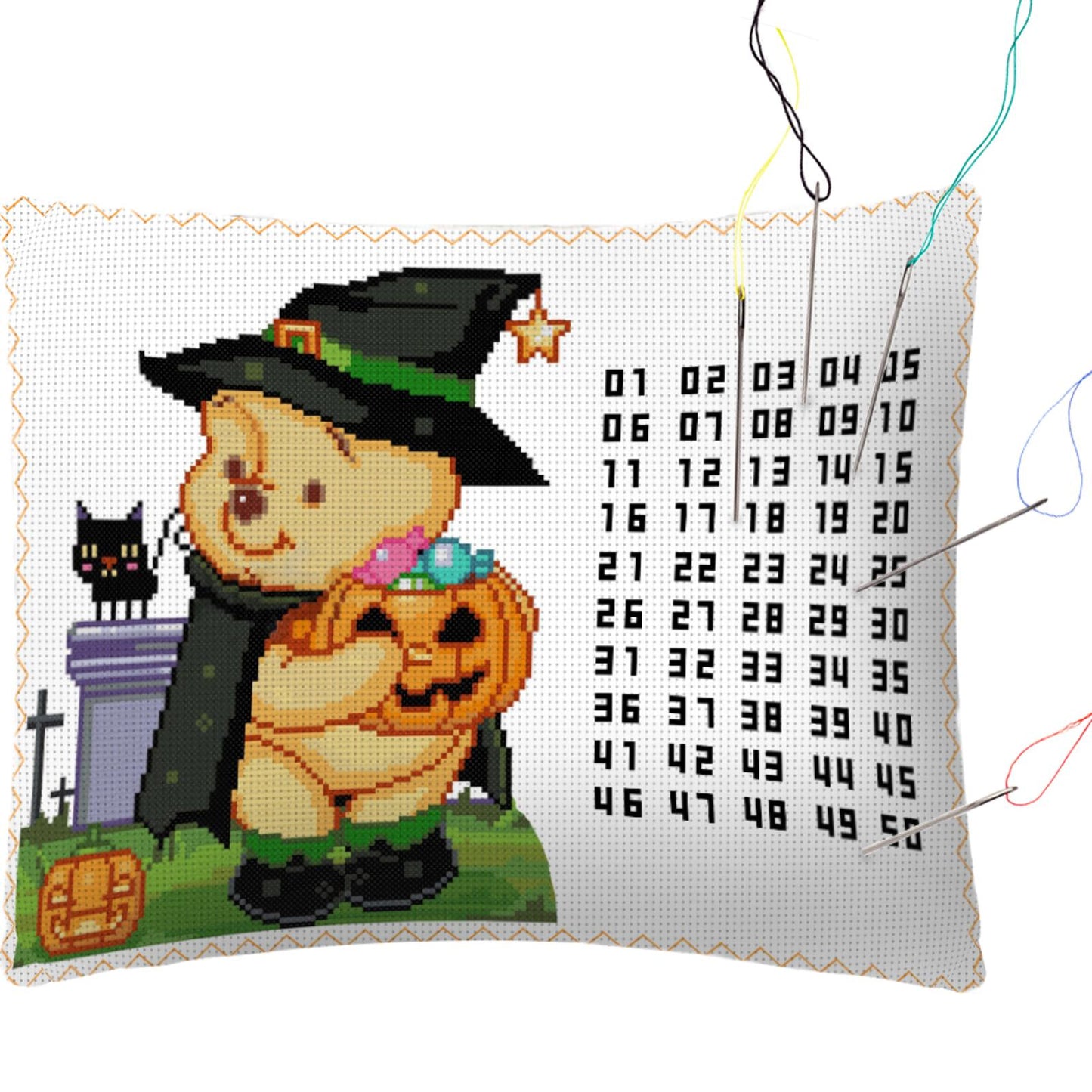 Halloween Cross Stitch Cable Bag Cotton Digital Splitter Accessories