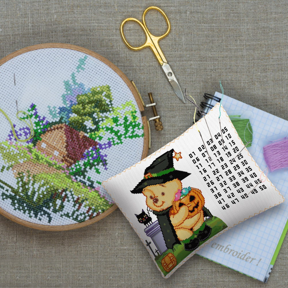 Halloween Cross Stitch Cable Bag Cotton Digital Splitter Accessories