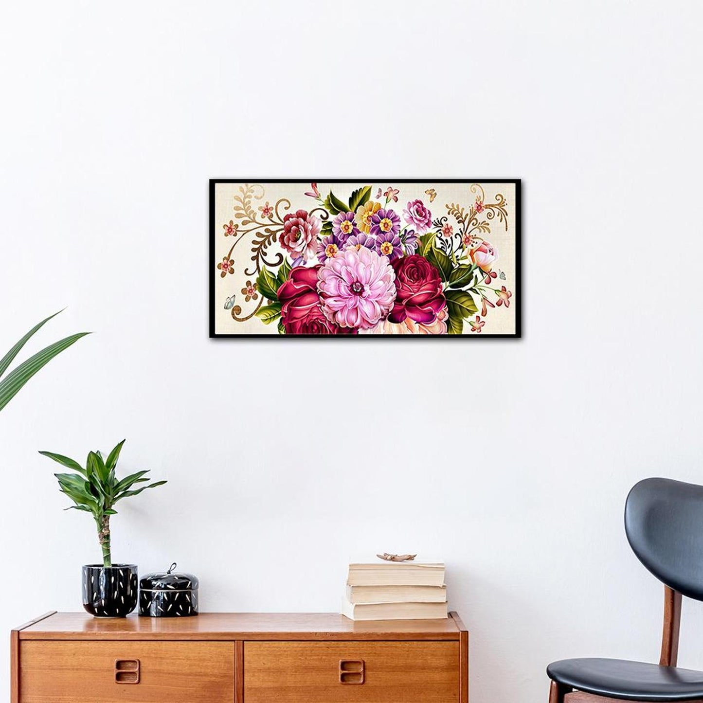 Peony - Full 11CT Stamped Cross Stitch 70x40CM - Band