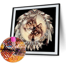 Load image into Gallery viewer, Dreamcatcher Wolf 30*30CM(Canvas) Full Round Drill Diamond Painting
