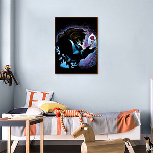 Silhouette Of A Beast 30*40CM(Canvas) Full Square Drill Diamond Painting