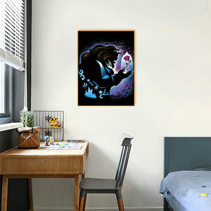 Silhouette Of A Beast 30*40CM(Canvas) Full Square Drill Diamond Painting