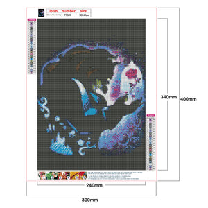 Silhouette Of A Beast 30*40CM(Canvas) Full Square Drill Diamond Painting