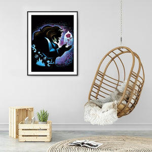 Silhouette Of A Beast 30*40CM(Canvas) Full Square Drill Diamond Painting