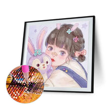 Load image into Gallery viewer, Cute Little Girl 40*40CM(Canvas) Full Round Drill Diamond Painting
