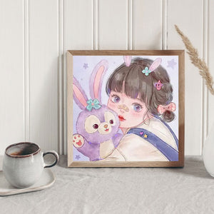Cute Little Girl 40*40CM(Canvas) Full Round Drill Diamond Painting