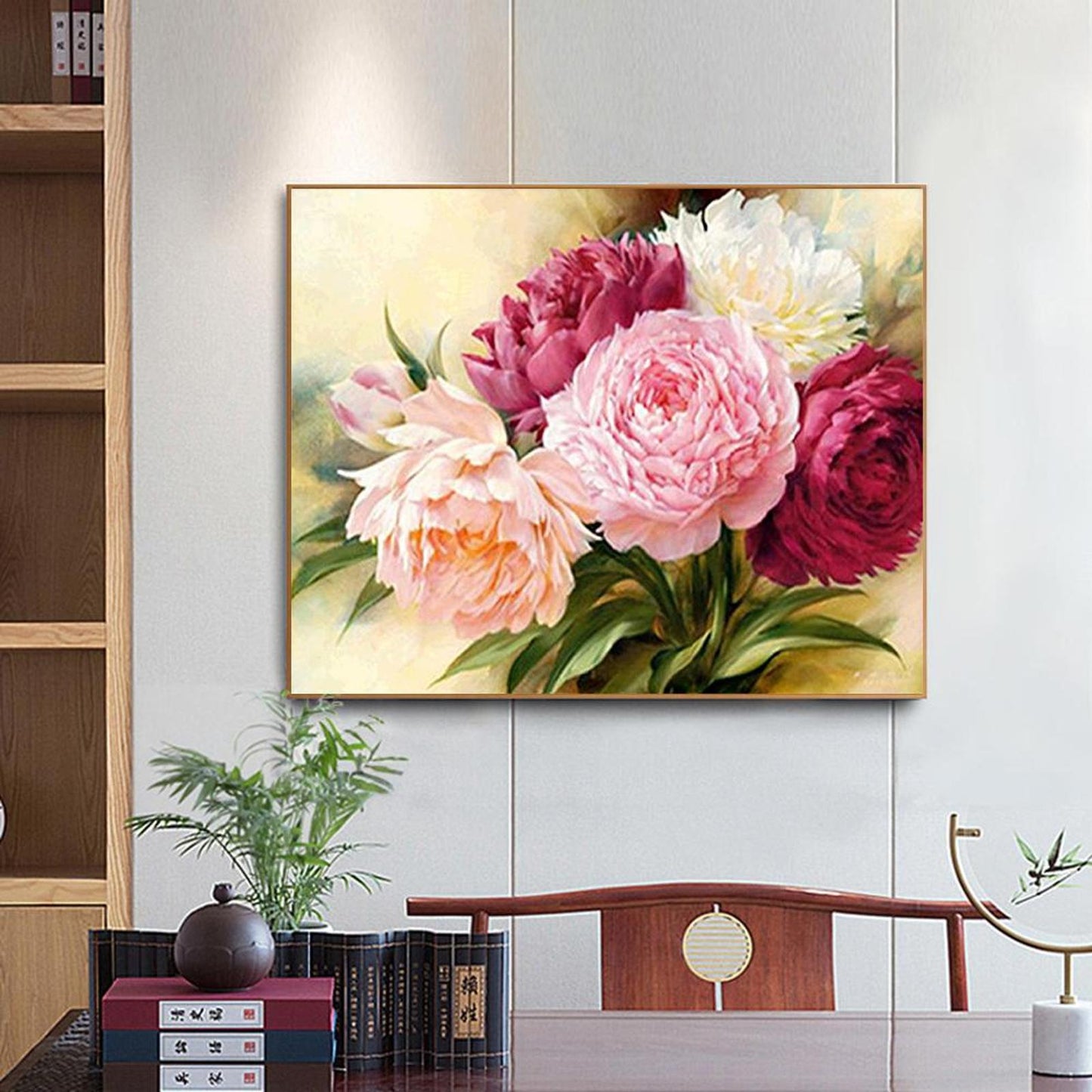 Peony - Full 11CT Counted Cross Stitch 50x40CM - Diy
