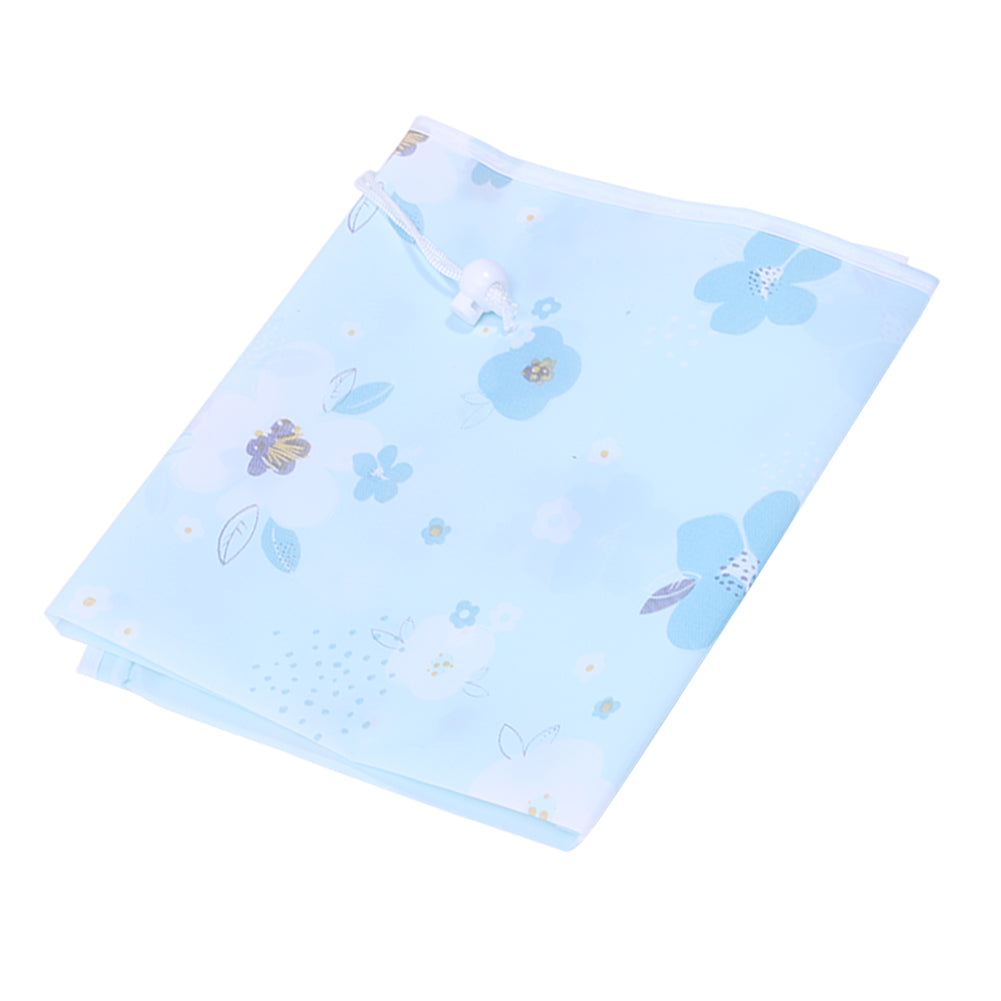 Cross Stitch Storage Bag Waterproof Embroidery Pouch (Blue Floral)