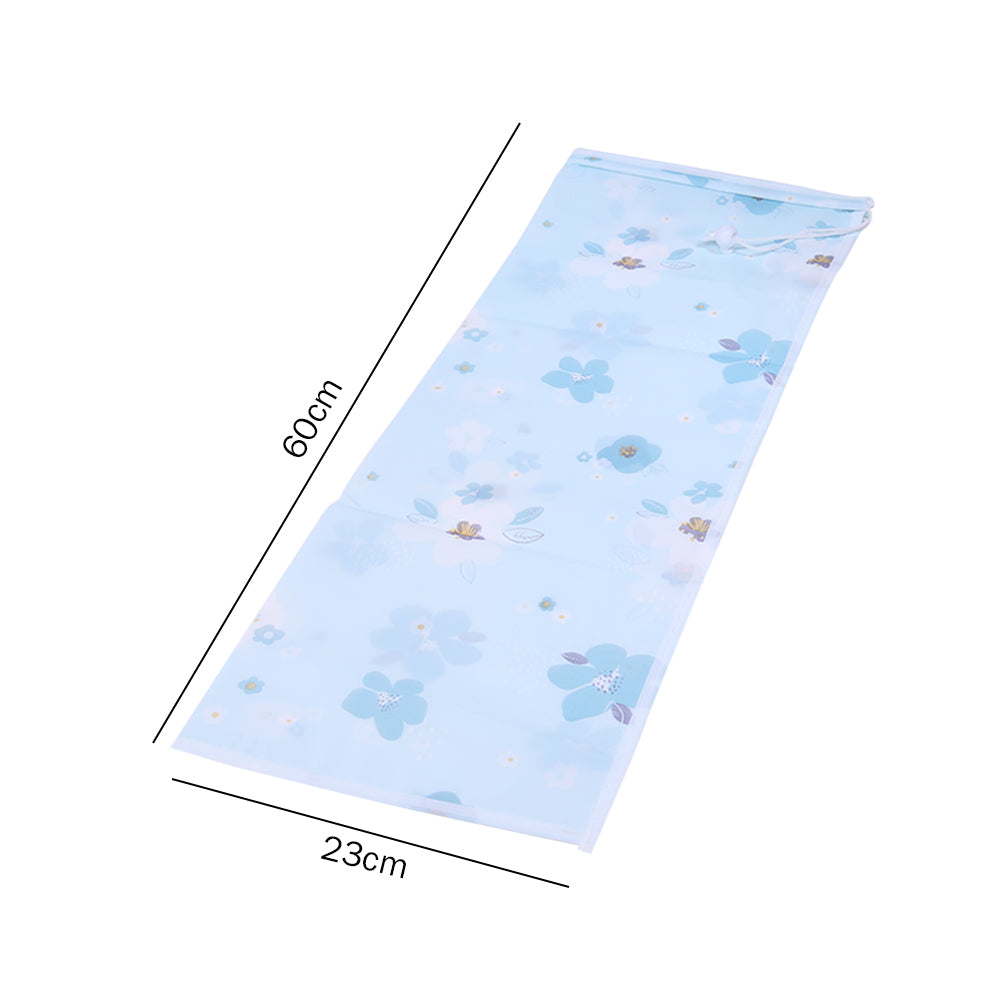 Cross Stitch Storage Bag Waterproof Embroidery Pouch (Blue Floral)