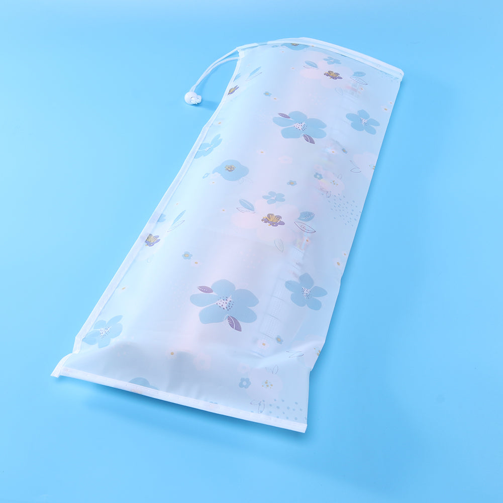 Cross Stitch Storage Bag Waterproof Embroidery Pouch (Blue Floral)