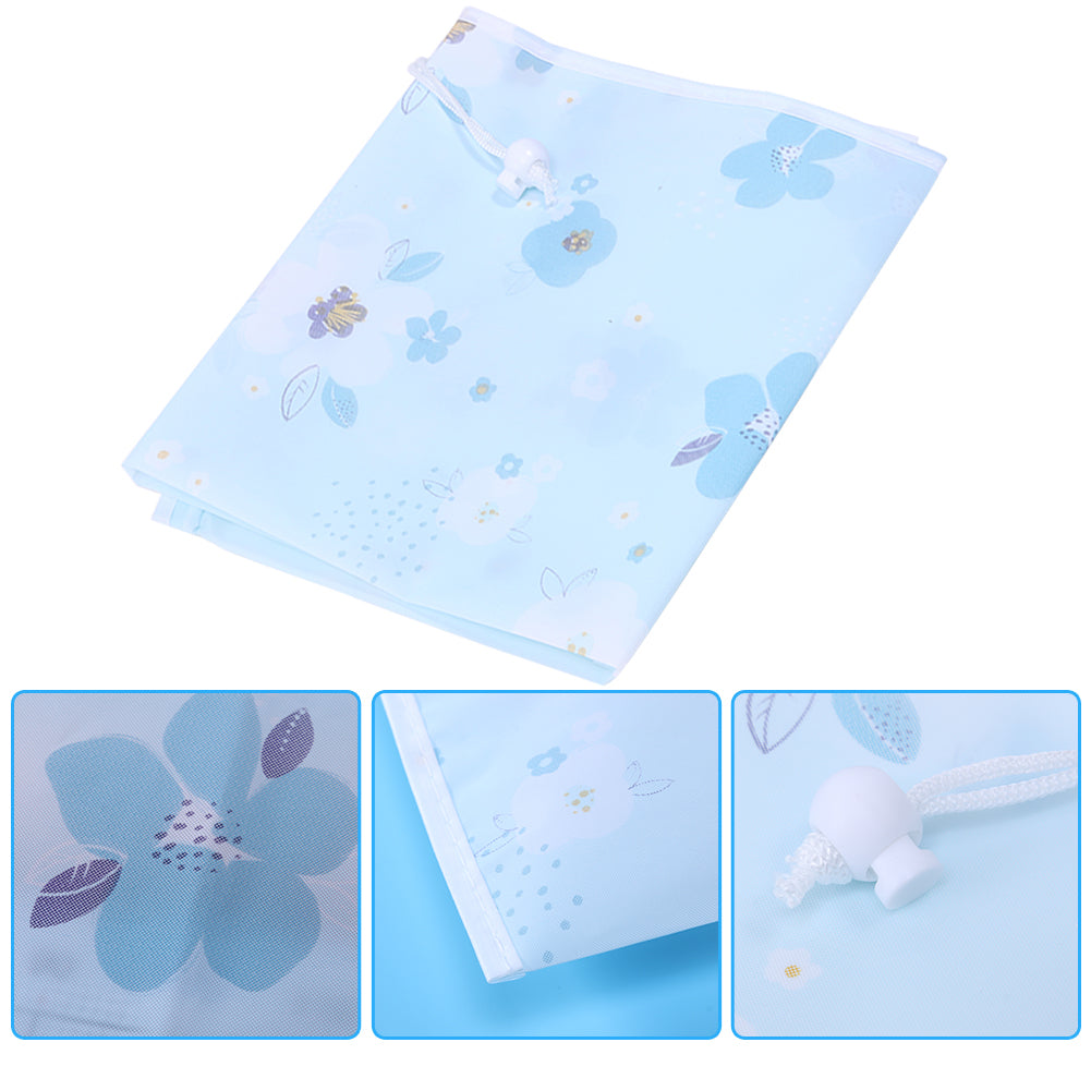 Cross Stitch Storage Bag Waterproof Embroidery Pouch (Blue Floral)