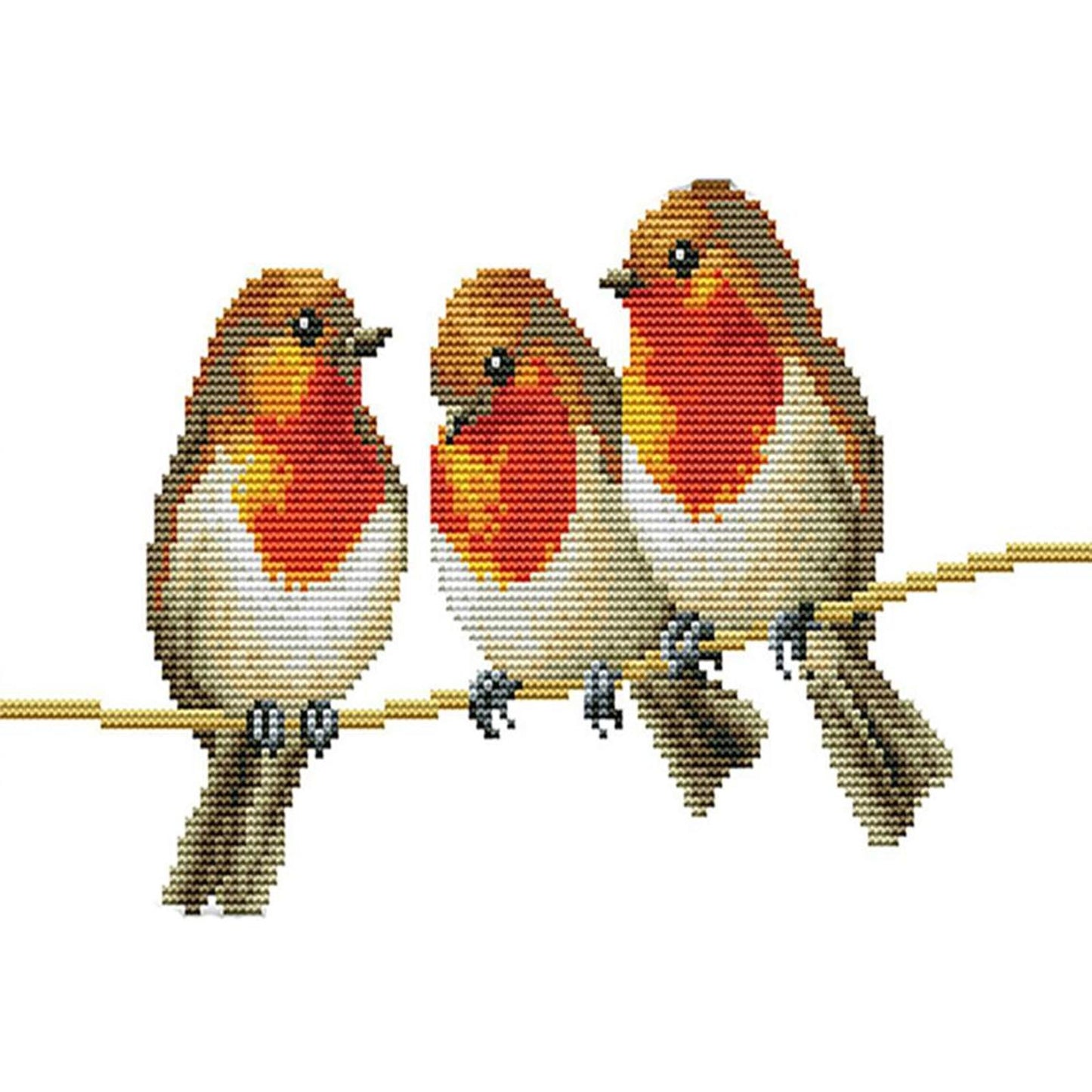 Three Little Birds - Partial 14CT Counted Cross Stitch 34x19CM - Joy Sunday