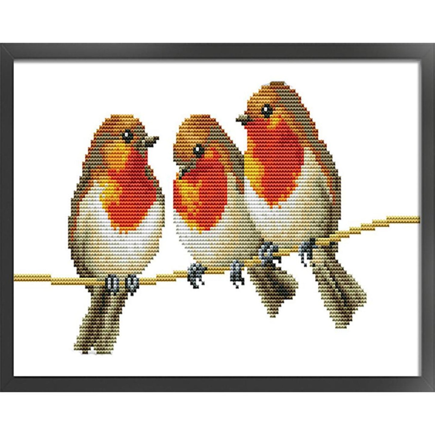 Three Little Birds - Partial 14CT Counted Cross Stitch 34x19CM - Joy Sunday