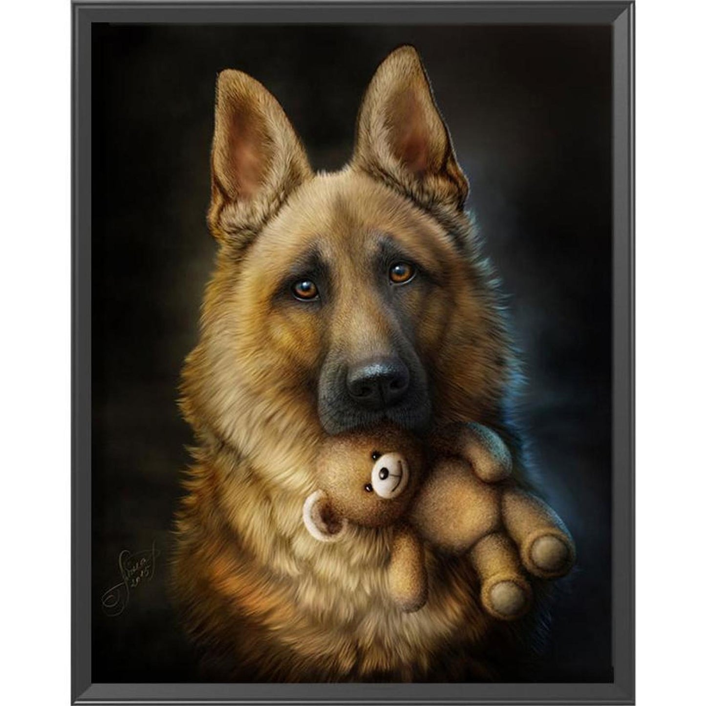 German Shepherd - Full 11CT Stamped Cross Stitch 40x50CM - Band