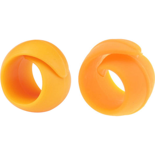 2PCS Bobbin Clips Mini Silica Gel Retaining Clips for Fixed Spool (Orange)
