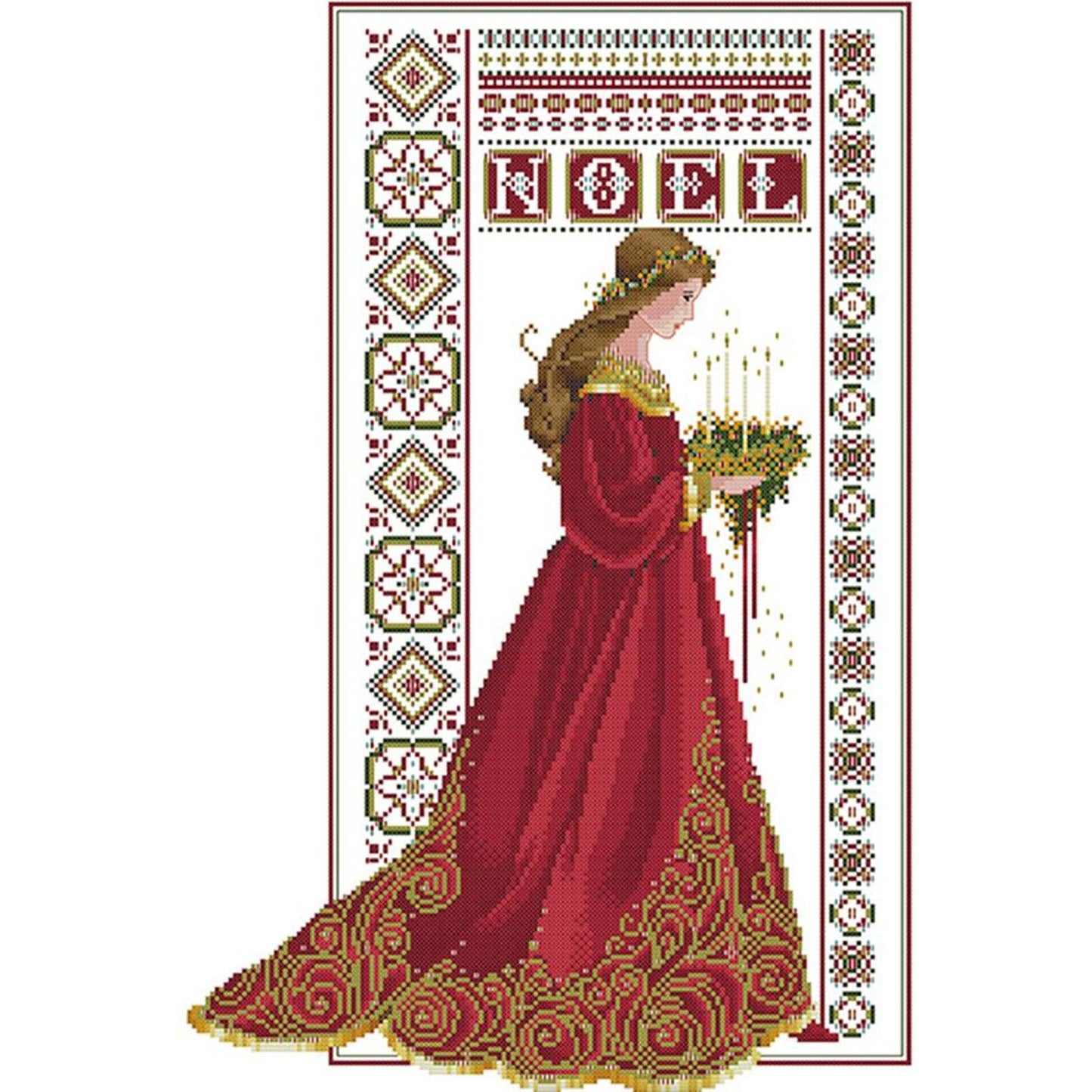 Angel - Partial 14CT Counted Cross Stitch 41x53CM - Joy Sunday Backstitch
