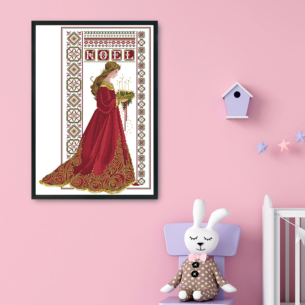 Angel - Partial 14CT Counted Cross Stitch 41x53CM - Joy Sunday Backstitch