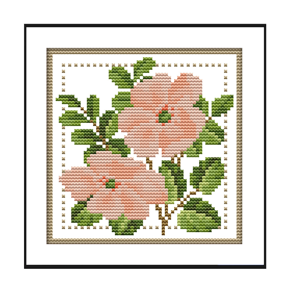 Month Flower - June - Partial 11CT Stamped Cross Stitch 21x21CM - Band