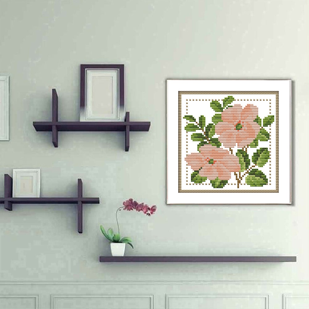 Month Flower - June - Partial 11CT Stamped Cross Stitch 21x21CM - Band