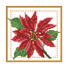 Load image into Gallery viewer, Joy Sunday - December Flowers - December - 21*21CM 11CT 3 Stamped Cross Stitch
