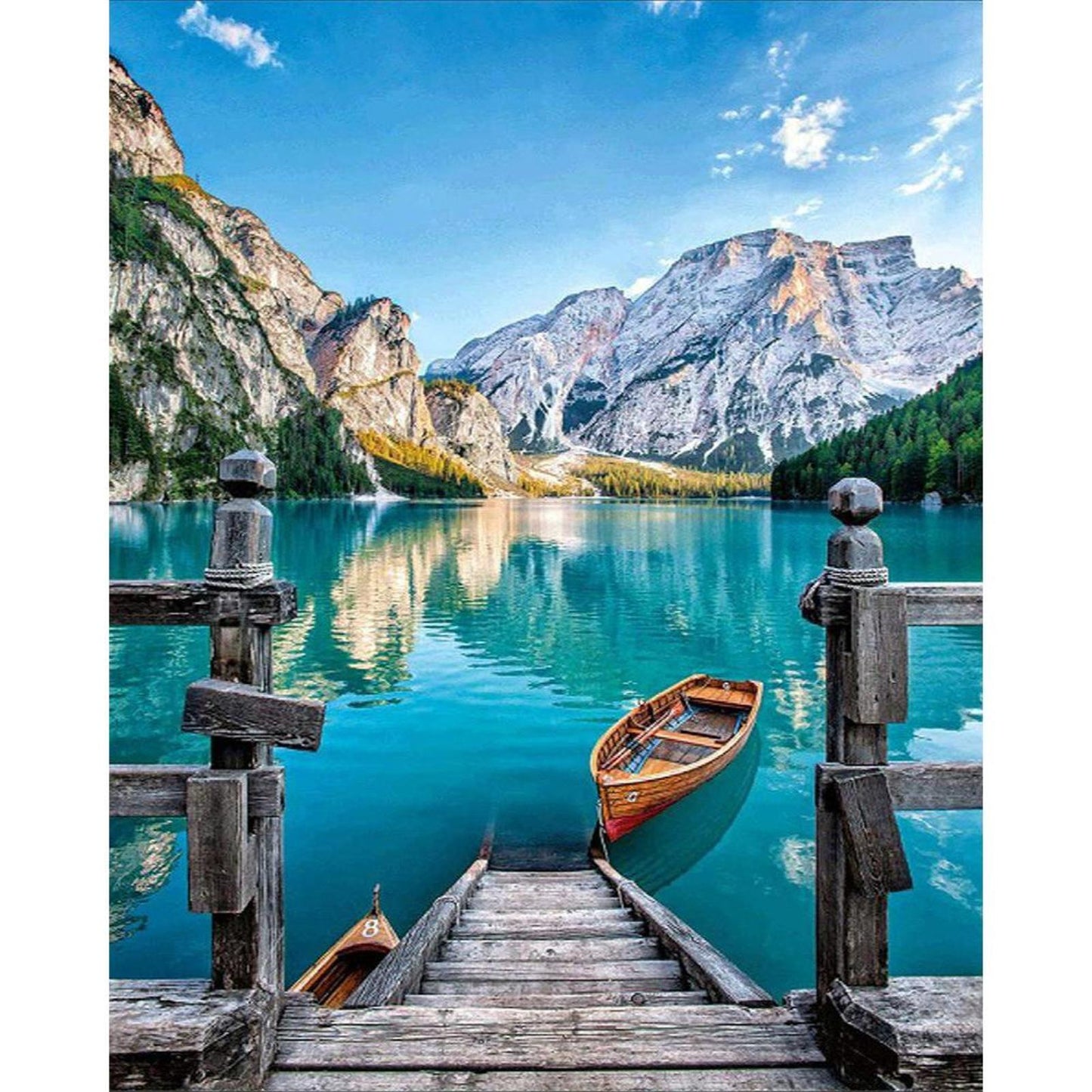 Lake - Full 11CT Stamped Cross Stitch 40x50CM - Diy