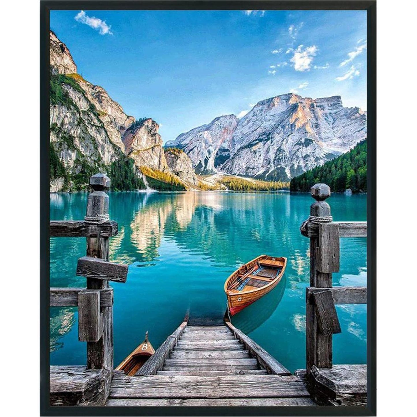 Lake - Full 11CT Stamped Cross Stitch 40x50CM - Diy