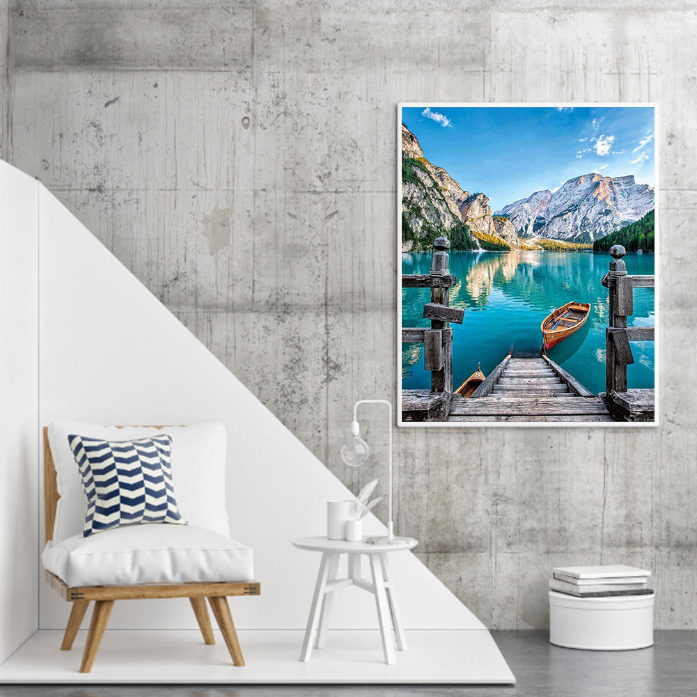 Lake - Full 11CT Stamped Cross Stitch 40x50CM - Diy