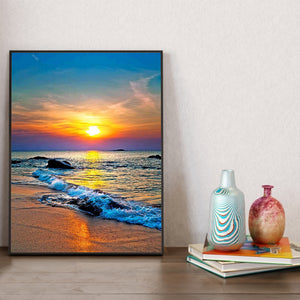 Sunset At The Beach 30*40CM(Canvas) Full Square Drill Diamond Painting