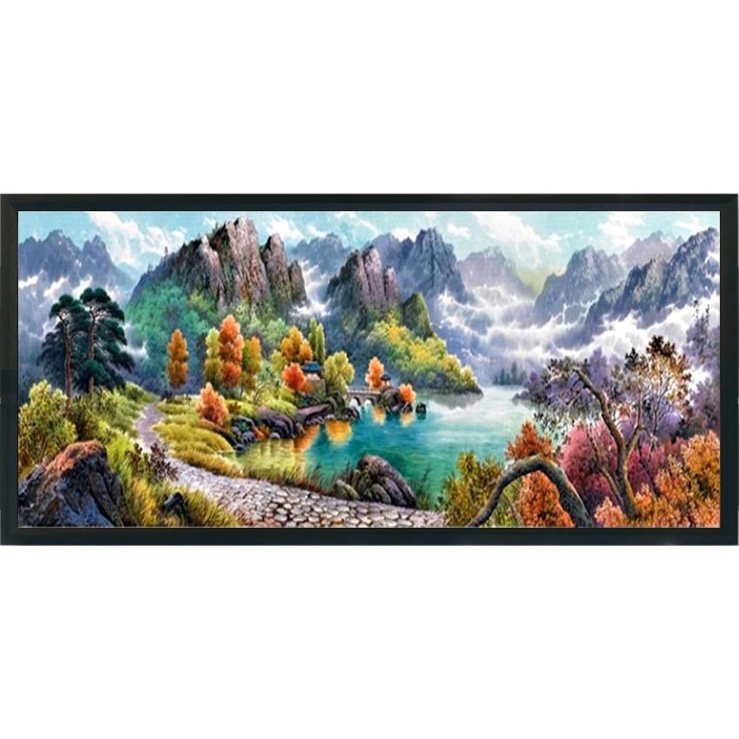 Autumn Mountain Scenery - Full 11CT Stamped Cross Stitch 100x45CM - Band