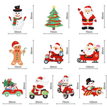 Load image into Gallery viewer, 10pcs Christmas Theme 2D Flat DIY Hanging Diamond Art Kits Diamond Art Pendant
