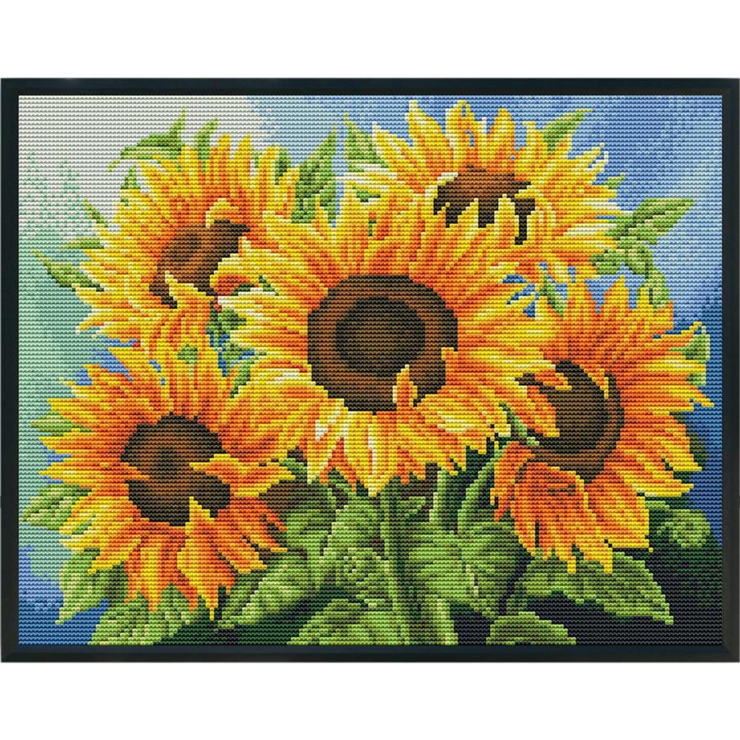 Sunflower - Full 11CT Stamped Cross Stitch 46x36CM - Yishu