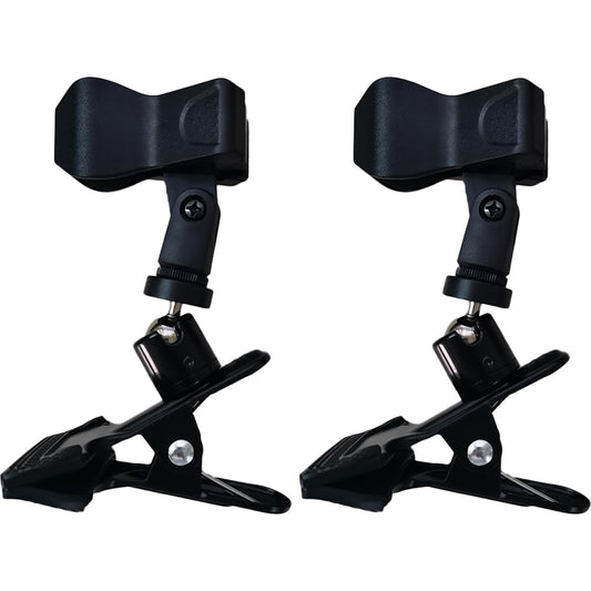 1 Pair Cross Stitch Clip Clamp 360 Rotation Clip-On Desk Stand for Camera Tripod