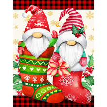 Load image into Gallery viewer, Christmas Stocking Gnome 30*40CM(Canvas) Full Round Drill Diamond Painting
